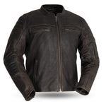 veste en cuire biker authentique Recto