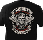 T-shirt MOTORCYCLE SPEED JUNKIES verso