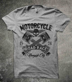 T-shirt GARAGE Chopper Moto Herren Schirt Hemd gris